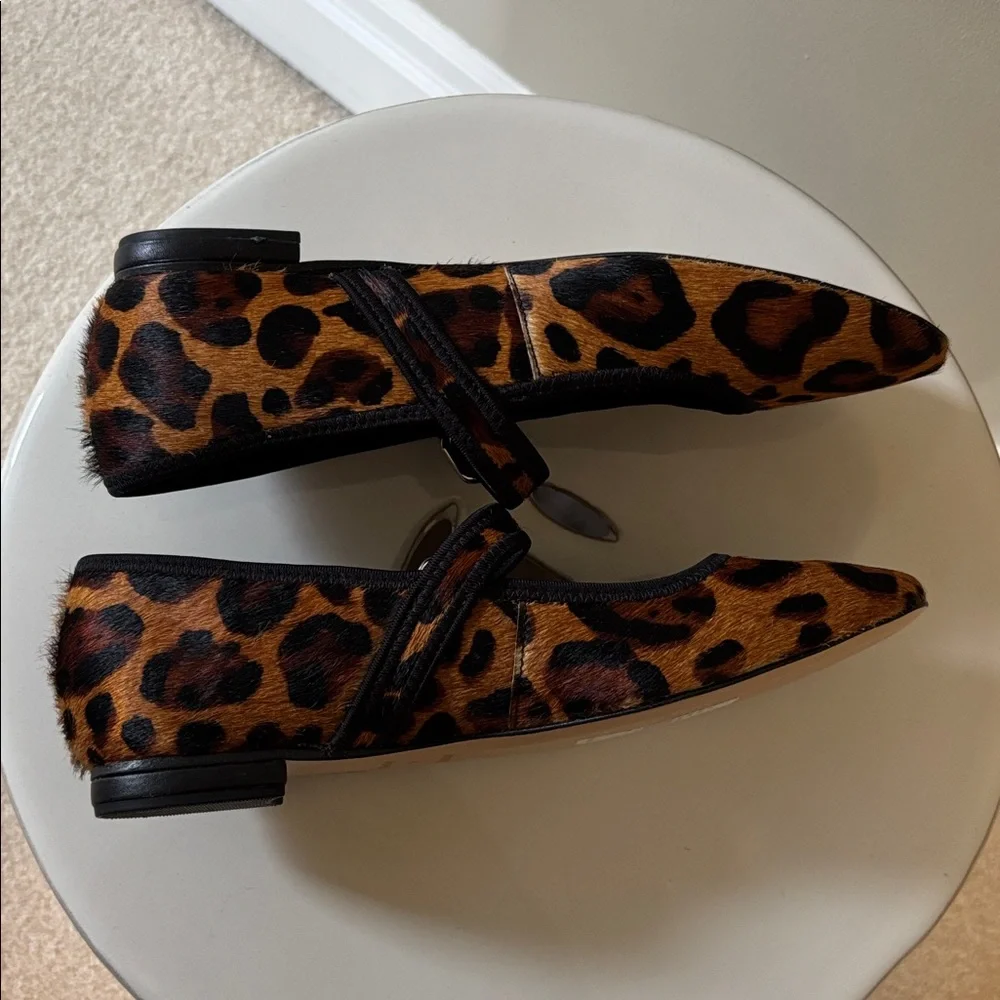 ANTHROPOLOGIE Maeve Calf Hair, Mary Jane Flats , Sz 38. - Picture 10 of 12